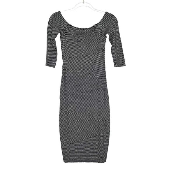 Bailey 44 Tiered Bandage Dress Womens Size Small Black White - Picture 2 of 11